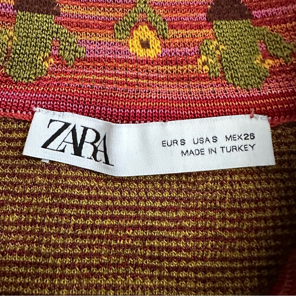 Zara Multicolor Patterned Cardigan - Picture 12 of 14